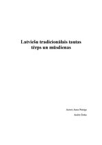 Referāts 'Latviešu tradicionālais tautas tērps un mūsdienas', 1.