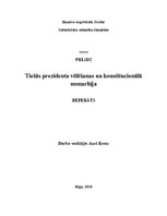 Referāts 'Konstitucionālā monarhija un tiešās vēlēšanas', 1.