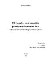 Referāts 'Cilvēka dzīves sapņi un realitāte padomju represīvā režīma laikā: Vilmas un Alfr', 1.
