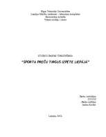 Referāts 'Sporta preču tirgus izpēte Liepājā', 1.