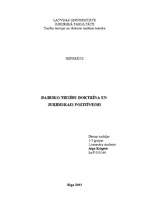 Referāts 'Dabisko tiesību doktrīna un juridiskais pozitīvisms', 1.