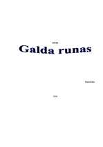 Referāts 'Galda runas', 1.