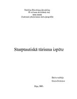 Referāts 'Starptautiskā tūrisma izpēte (1993.-2003.)', 1.