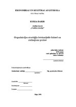 Referāts 'Organizācijas stratēģiju ietekmējošie faktori un atainojums praksē', 1.