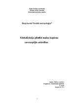 Eseja 'Globalizācija pilnībā maina kopienu savstarpējās attiecības', 1.
