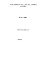 Eseja 'Motivācija', 1.
