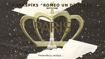 Prezentācija 'V. Šekspīrs “Romeo un Džuljeta”: tēla Parisa raksturojums', 1.
