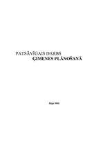 Referāts 'Ģimenes plānošana', 1.