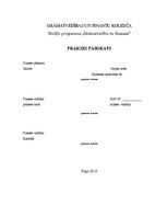 Prakses atskaite 'Prakses atskaite', 1.