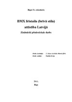 Referāts 'BMX frīstaila (brīvā stila) attīstība Latvijā', 1.