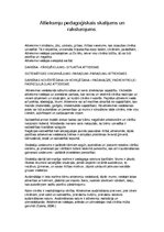 Eseja 'Attieksmju pedagoģiskais skatījums un raksturojums', 1.