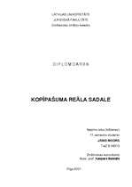 Diplomdarbs 'Kopīpašuma reāla sadale', 1.