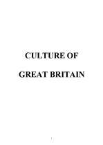 Referāts 'Culture of Great Britain', 1.