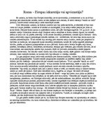 Eseja 'Roma - Eiropas iekarotāja vai apvienotāja?', 1.