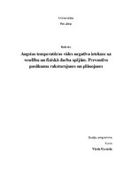 Referāts 'Augstas temperatūras vides negatīvā ietekme uz veselību un fiziskā darba spējām.', 1.