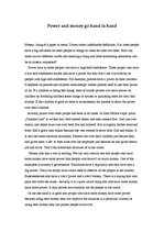 Eseja 'Power and Money', 1.