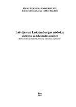 Referāts 'Latvijas un Luksemburgas nodokļu sistēmu salīdzinošā analīze', 1.