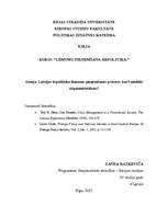 Eseja 'Latvijas ārpolitisko lēmumu pieņemšanas process: kurš modelis vispiemērotākais?', 1.