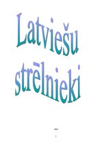 Referāts 'Latviešu strēlnieki', 1.
