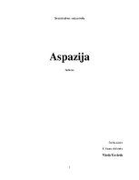 Referāts 'Aspazija', 1.