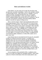 Eseja 'Mans audzināšanas modelis. Audzināšanas pamati', 1.