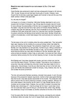 Konspekts 'Read the Text and Choose the Correct Answer for Each Question', 1.