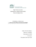 Konspekts 'Latvijas kultūras muzejs "Dauderi"', 1.