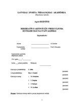 Referāts 'Rekreatīvo aktivitāšu piedāvājuma izstrāde Raunas pašvaldībai', 2.