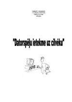 Eseja 'Datorspēļu ietekme uz cilvēku', 1.