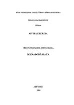 Prakses atskaite 'Vērojumu prakse sākumskolā', 1.