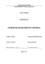 Konspekts 'Uzņēmumu konkurējošās vērtības', 1.