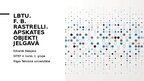 Prezentācija 'LBTU. F. B. Rastrelli. Apskates objekti Jelgavā', 1.