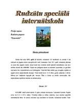 Referāts 'Rudzātu speciālās internātskolas vēsture un attīstība', 1.