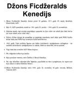 Konspekts 'Desmit ASV prezidenti desmit faktos', 7.