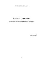 Referāts 'Divu personību raksturojums Anšlava Eglīša romāna "Pansija pilī"', 1.