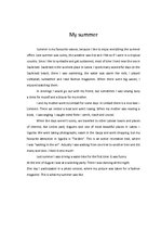 Eseja 'My Summer', 1.