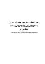Referāts 'Uzņēmumu gada pārskatu sastādīšana un SIA "X" gada pārskatu rādītāju analīze', 1.