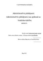 Referāts 'Administrative Offences', 1.