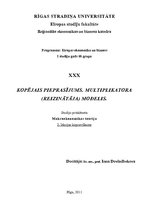Konspekts 'Kopējais pieprasījums. Multiplikatora (reizinātāja) modelis', 1.