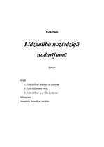 Konspekts 'Līdzdalība noziedzīgā nodarījumā', 1.