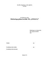 Diplomdarbs 'Mārketinga plāna izstrāde SIA "Esmana"', 1.