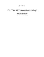 Referāts 'Rentabilitātes rādītāji un to analīze SIA "Gelato"', 1.