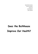 Referāts 'Does the Bathhouse Improve Our Health?', 1.