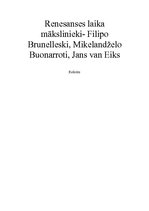 Referāts 'Renesanses laika mākslinieki', 1.