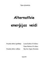 Referāts 'Alternatīvie enerģijas resursi', 1.