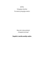 Konspekts 'Kognitīvā mācību modeļa analīze', 1.