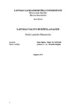 Referāts 'Latvijas Valsts budžeta analīze', 1.