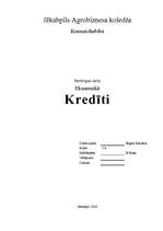 Referāts 'Parex bankas piedāvātie kredīti', 1.