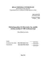 Diplomdarbs 'Mārketinga plāns mobilā telefona modeļa LG G 7100 virzīšanai tirgū', 1.