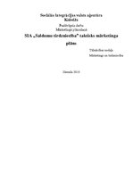 Referāts 'SIA "Saldumu tirdzniecība" taktiskais plāns', 1.